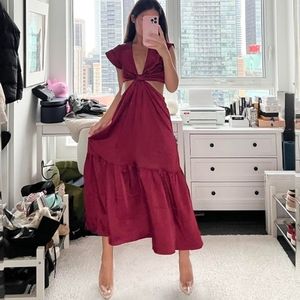 Jason Wu Satin Alexandria Cutout Dress